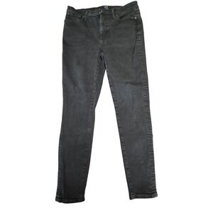 J.Crew High Rise Skinny Jeans Black Stretch 32T Classic Minimal